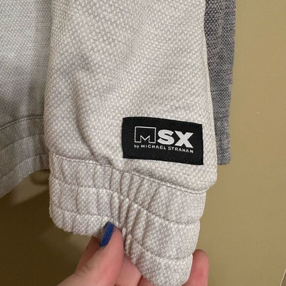 Michael Strahan MSX Boys Gray Black Quarter Zip Up Lightweight Jacket Large 14/1 - Picture 5 of 7